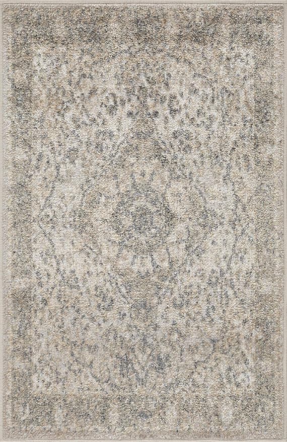 Mark&Day Washable Rugs, 2x3 Eminence Traditional Camel Area Rug, Brown Taupe Carpet for Living Room, Bedroom or Kitchen (2' x 3', Machine Washable)