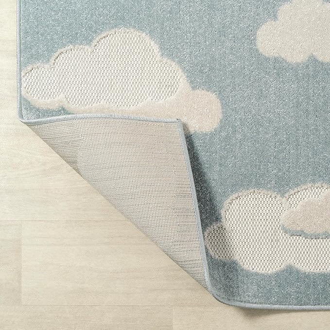 JONATHAN Y Hedwig High-Low Cloud Blue 3x5 Indoor/Outdoor Area Rug, Youth Scandi, Kids, Modern, Cottage, Transitional for Bedroom,Kitchen,Living Room,Non Shedding,Easy-Washing (SCN105A-3)