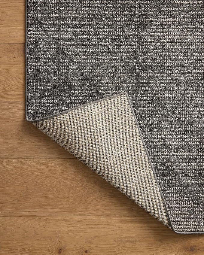 Loloi Kamala Collection KAM-06 Charcoal/Ivory 5'-3" x 7'-9" Area Rug