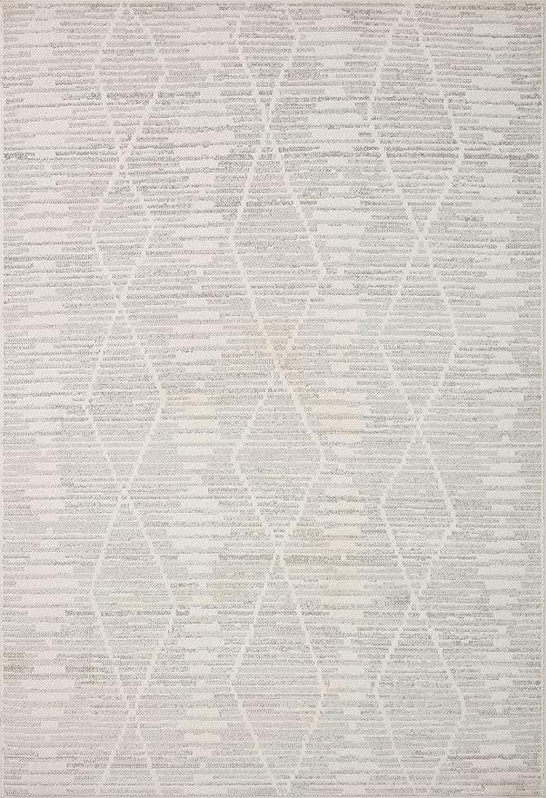 Loloi Kamala Collection KAM-02 Ivory/Silver 11'-2" x 15'-7" Area Rug