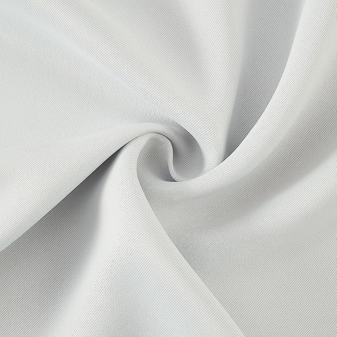 Lotusolution Beige Blackout Curtains for Bedroom Mix & Match Curtain Set Thermal Insulated Total Blackout Window Curtains and White Voile Sheer Drapes,Grommet Top,52" W x 63" L