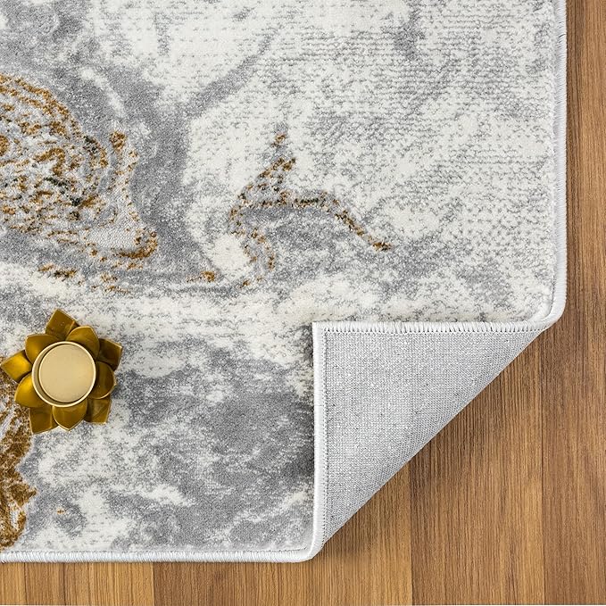 LUXE WEAVERS Marble Swirl Abstract Area Rug, Green 8x10