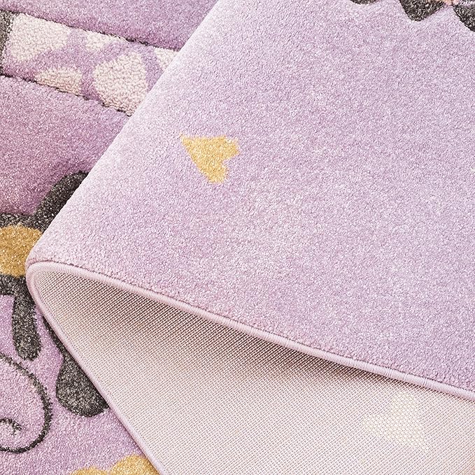 SAFAVIEH Carousel Kids Collection Area Rug - 5'3" Square, Purple, Animal Design, Ideal for High Traffic Area for Boys & Girls in Playroom, Nursery, Bedroom (CRK120V-5SQ)
