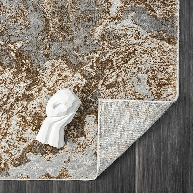 LUXE WEAVERS Marble Swirl Abstract Area Rug, Gray 6x9