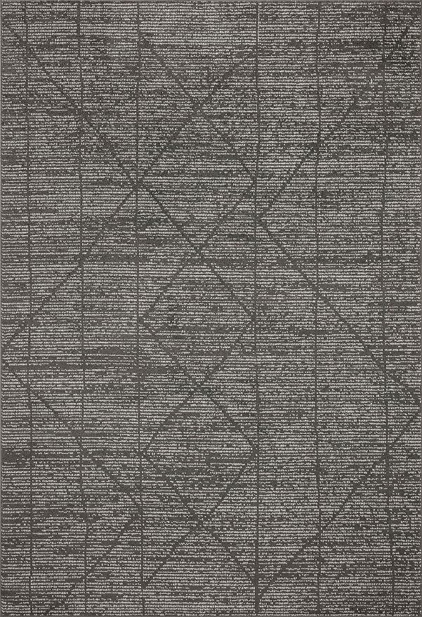 Loloi Kamala Collection KAM-06 Charcoal/Ivory 2'-7" x 12'-0" Runner Rug