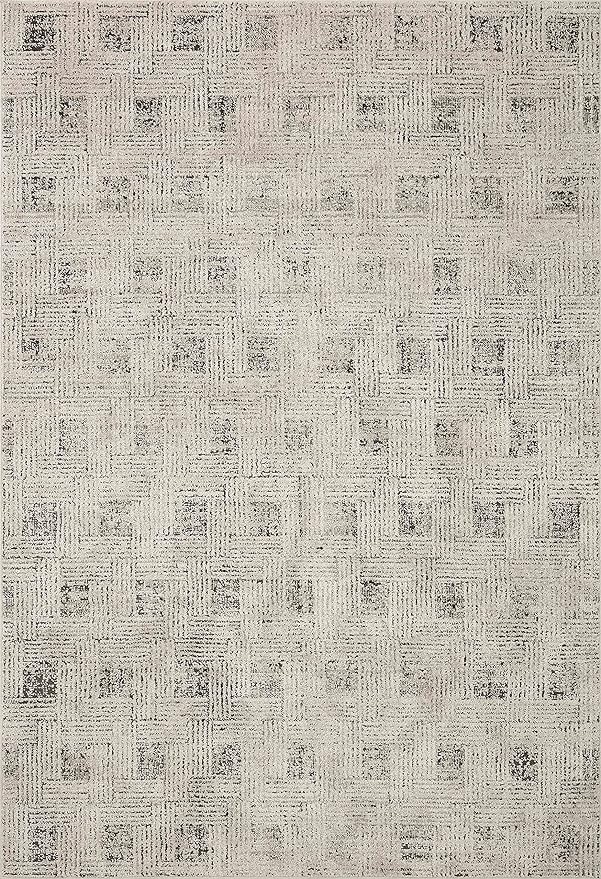 Loloi Kamala Collection KAM-01 Grey/Graphite 6'-7" x 9'-6" Area Rug