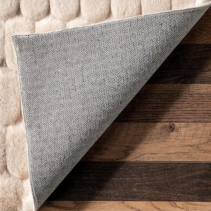 nuLOOM Nia Beige, 3'9" x 6', Cozy Shag, Fluffy and Soft, High Traffic, Stain Resistant, Easy Clean, Durable Machine Washable Area Rug for Bedroom, Living Room, Dining, Den, Foyer, Entryway