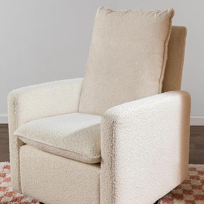 Babyletto Cali Pillowback Swivel Glide in Boucle, Greenguard Gold and CertiPUR-US Certified