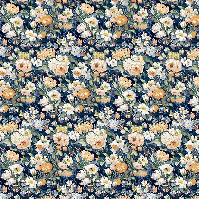 MAGRACE Vintage Botanical Duvet Cover Set Queen Size– 3PC Washed Fiber Bedding Set with Corner Ties & Zipper – Dark Green Background with Yellow Floral Pattern – Farmhouse Garden Style