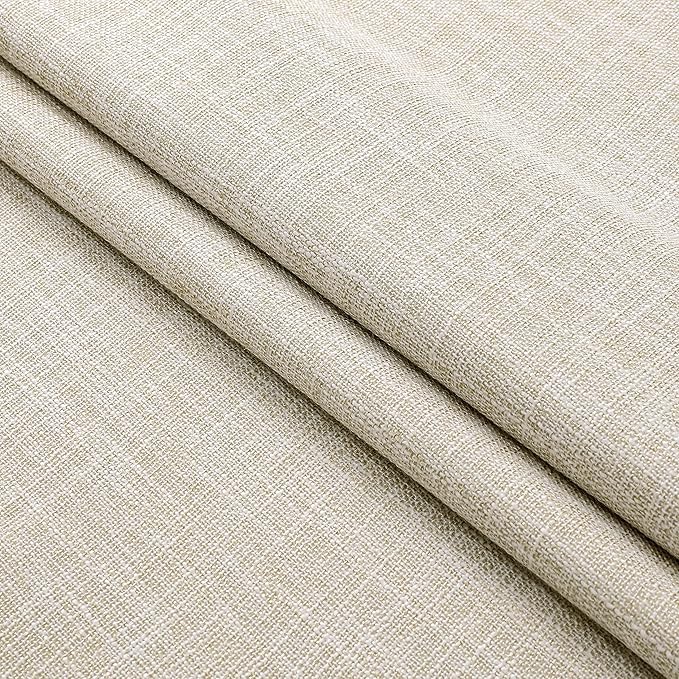 Central Park Pinch Pleat Full Blackout Curtain Panel Thermal Insulated Drapery with Blackout Liner for Farmhouse Living Room Bedroom Window Treatment Sets with Hooks, Sand/Linen, 60"x112"x1