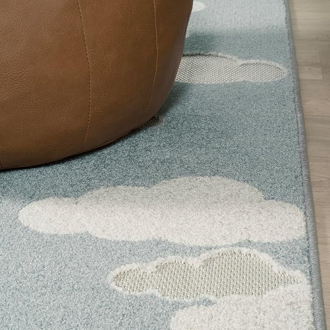 JONATHAN Y Hedwig High-Low Cloud Blue 3x5 Indoor/Outdoor Area Rug, Youth Scandi, Kids, Modern, Cottage, Transitional for Bedroom,Kitchen,Living Room,Non Shedding,Easy-Washing (SCN105A-3)