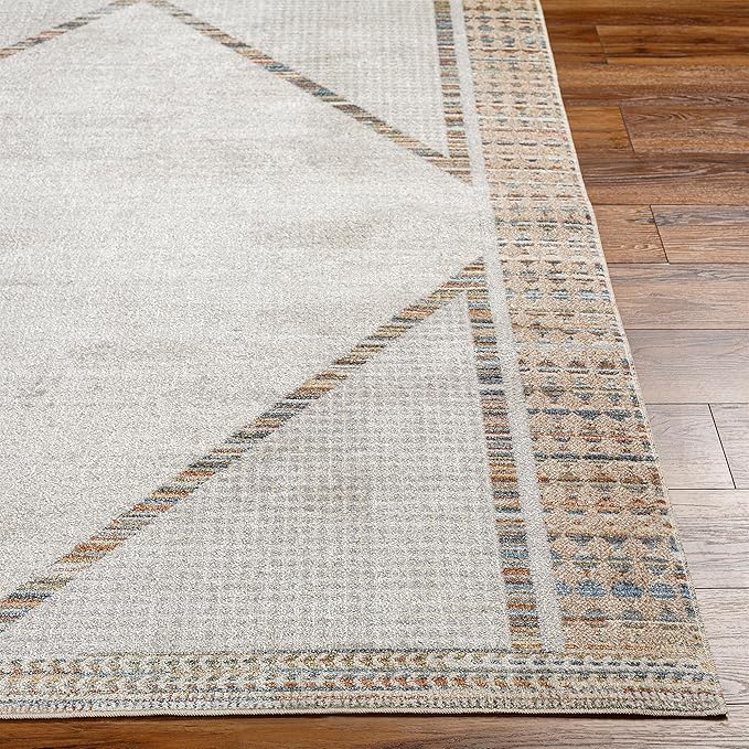 Mark&Day Washable Rugs, 2x4 El Dorado Global Beige Area Rug, Brown Beige Carpet for Living Room, Bedroom or Kitchen (2'3" x 3'9", Machine Washable)