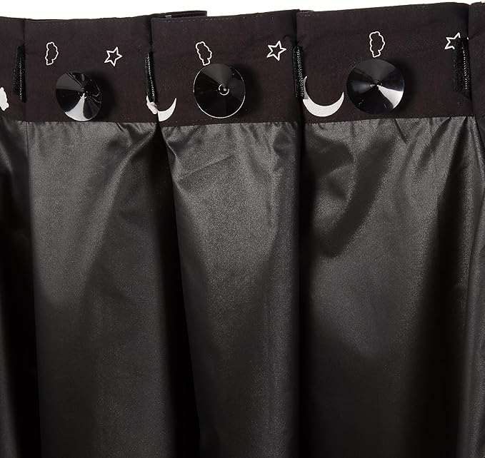 Amazon Basics Portable Blackout Curtain Shade with Suction Cups, 50" W x 78"L, 2-Pack, Moon and Stars