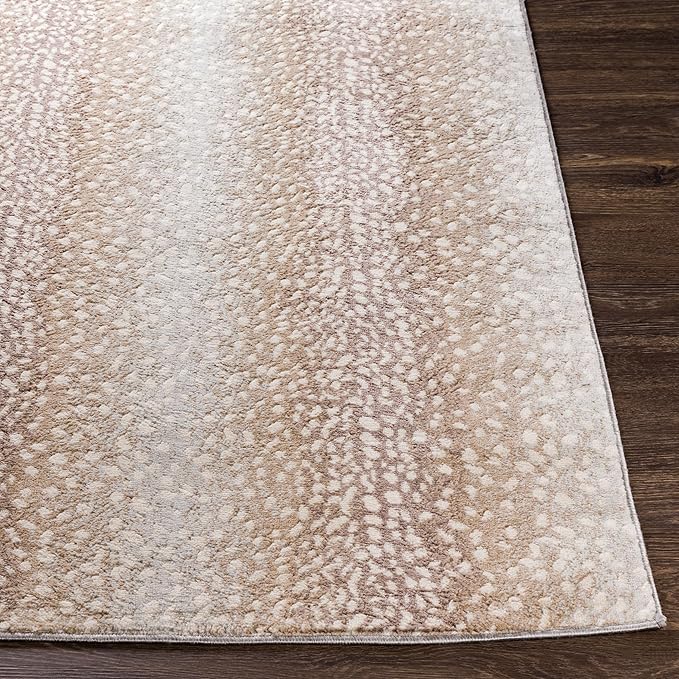 Livabliss Area Rugs - 12x15 Pablo Modern Antelope Print Camel Brown Area Rug for Living Room Bedroom - Animal Theme Non-Shedding Stain Resistant Carpet for Kitchen, Office (11'10" x 15')