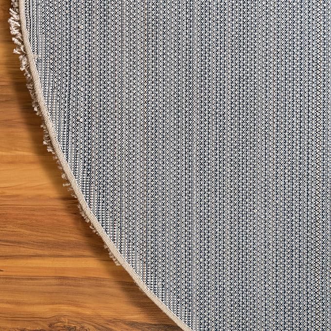 Unique Loom Solid Shag Collection Area Rug (5' 1" x 8' Oval, Taupe)