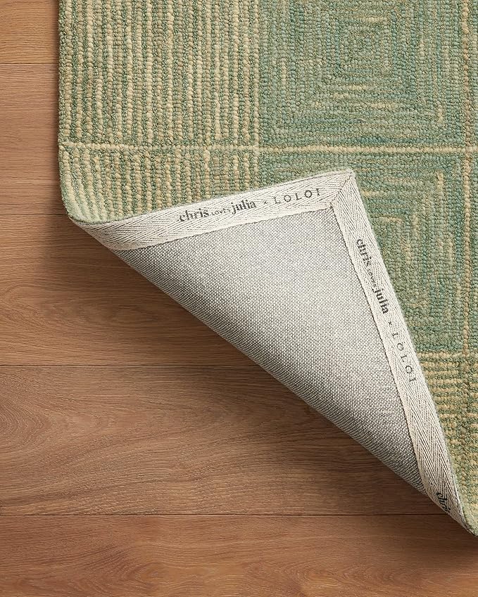 Loloi Chris Loves Julia Francis Collection FRA-02 Green/Natural 2'-0" x 5'-0" Accent Rug