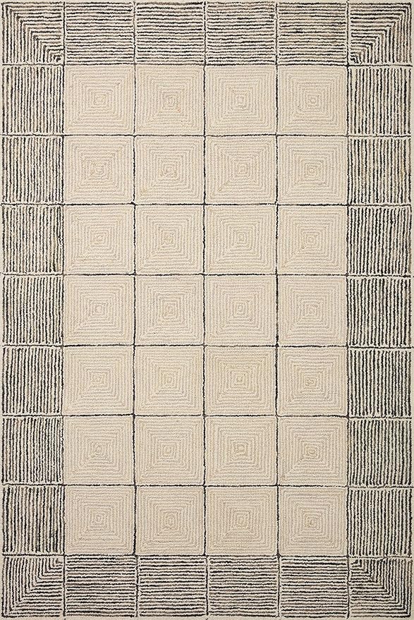 Loloi Chris Loves Julia Francis Collection FRA-02 Cream/Black 7'-9" x 9'-9" Area Rug