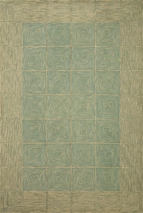 Loloi Chris Loves Julia Francis Collection FRA-02 Green/Natural 7'-9" x 9'-9" Area Rug